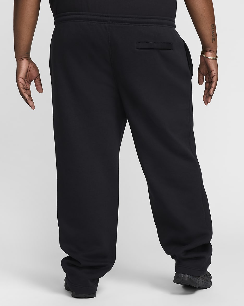 Nike men's club swoosh fleece open hem sweatpants online